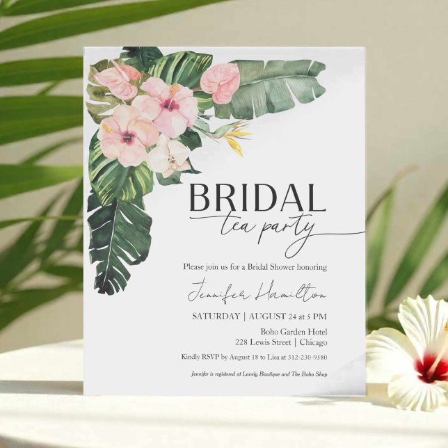 Lámina Fiesta de té de novia floral Invitación a ducha de (Subido por el creador)
