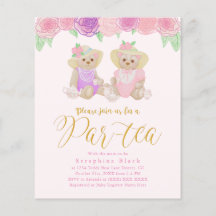 Fiesta de té de presupuesto lleva Baby Shower