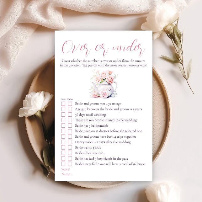 Lámina Fiesta de té ducha de novia en el juego o bajo (Subido por el creador)