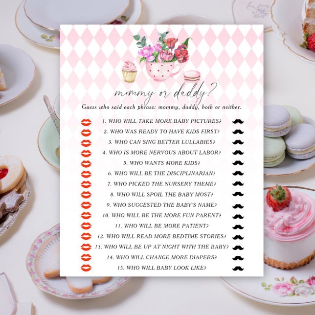 Lámina Fiesta de té - juego de ducha para bebé de mamá o  (Subido por el creador)
