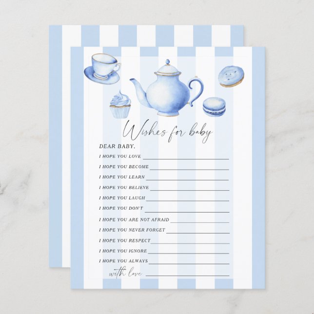 Lámina Fiesta de té - juego de Fiestas | deseos de juego  (Anverso / Reverso)