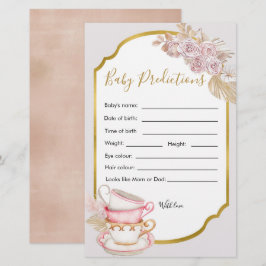 Lámina Fiesta de té ventilado Baby Shower Predicción de b