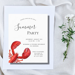 Lámina Fiesta de verano de presupuesto mariscos invitació