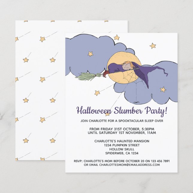 Lámina FIESTA del sueño Spooktacular de Halloween (Anverso / Reverso)