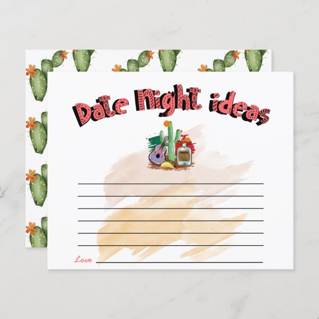 Lámina Fiesta | Ducha acuarela | Noche de la fecha (Anverso / Reverso)