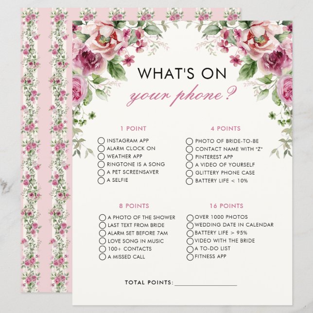 Lámina Fiesta Jardín Qué En Tu Teléfono Juego De Ducha De (Anverso / Reverso)