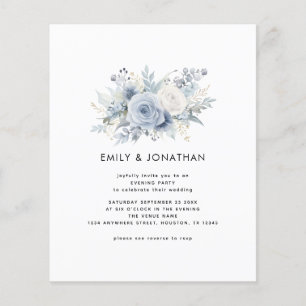 Lámina Fiesta nocturno de Budget Blue Florals QR Boda