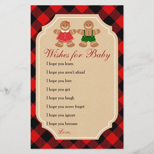 Lámina Fiestas de pan de jengibre género revelan deseos p (Anverso)