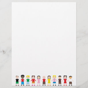 Lámina Fila de niños
