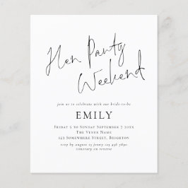 Lámina Fin de semana intinerario del Fiesta Hen Minimalis