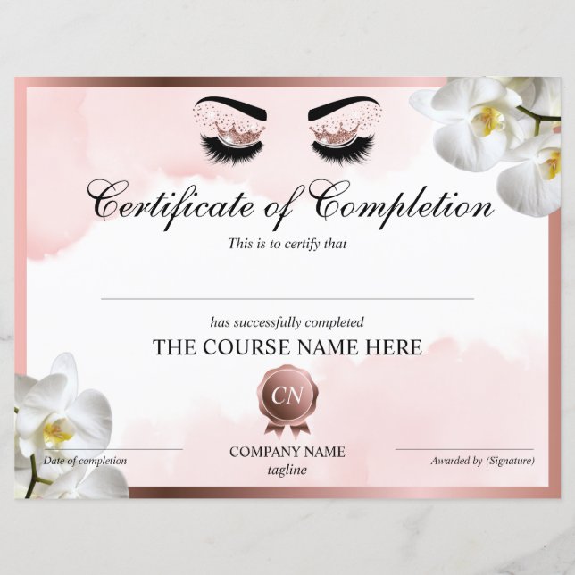 Lámina Finalización del curso de cierre de certificados d (Anverso)
