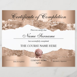 Lámina Finalización del curso de entrega de certificados 