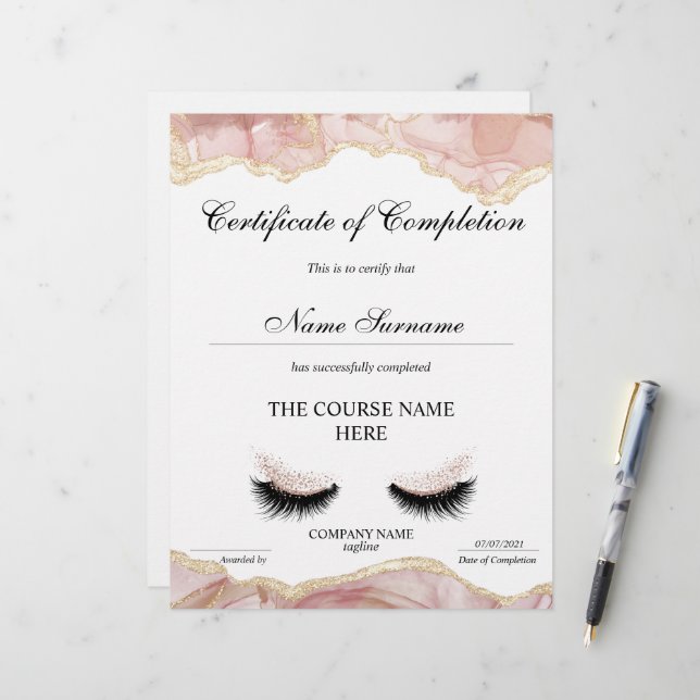 Lámina Finalización del curso de entrega de certificados  (Anverso/Reverso In Situ)