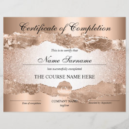 Lámina Finalización del curso de entrega de certificados 