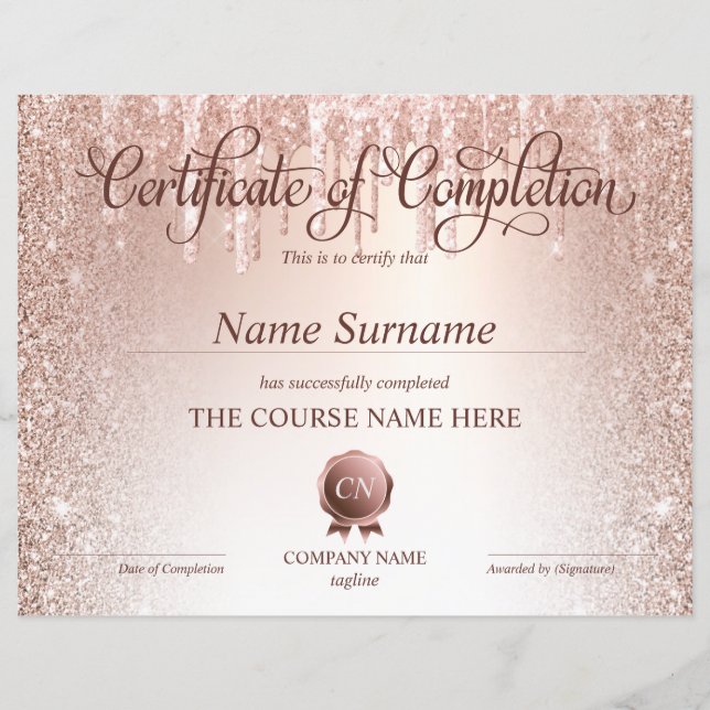 Lámina Finalización del curso de entrega de certificados  (Anverso)