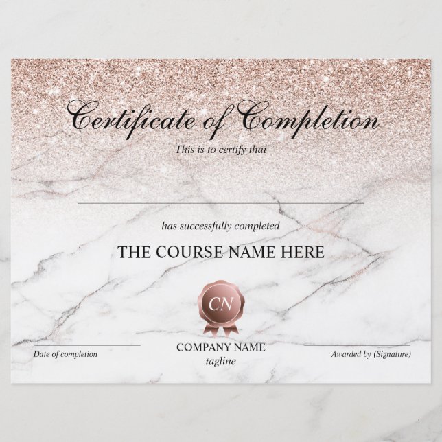 Lámina Finalización del curso de entrega de certificados  (Anverso)