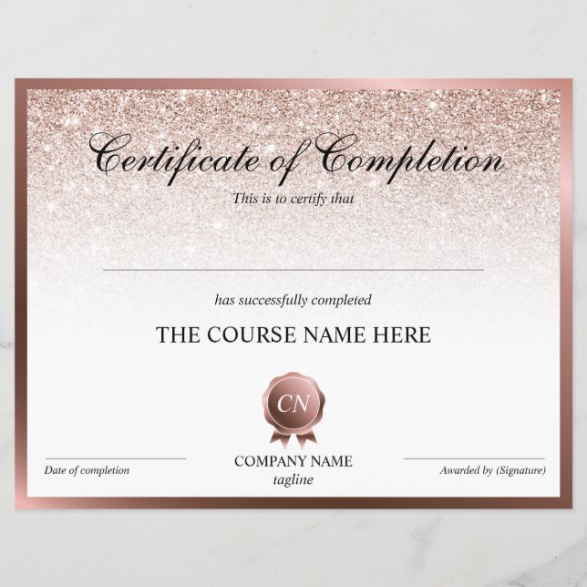 Lámina Finalización del curso de entrega de certificados  (Anverso)