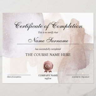 Lámina Finalización del curso de entrega de certificados 