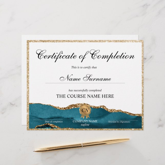 Lámina Finalización del curso de entrega de certificados  (Anverso/Reverso In Situ)