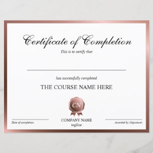 Lámina Finalización del curso de entrega de certificados 