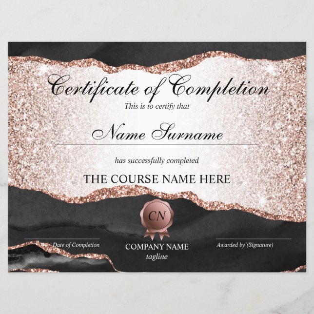 Lámina Finalización del curso de entrega de certificados  (Anverso)