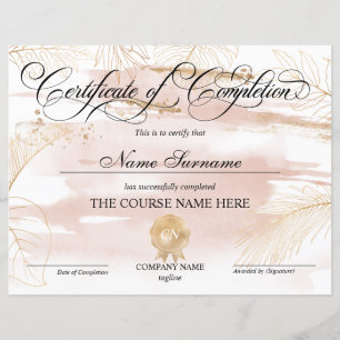 Lámina Finalización del curso de entrega de certificados 