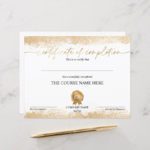 Finalización del curso de entrega de certificados 