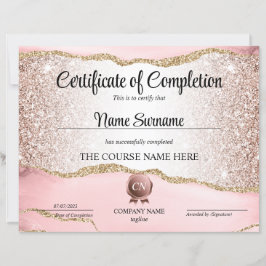 Lámina Finalización del curso de entrega de certificados 