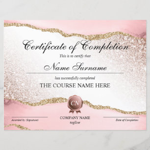 Lámina Finalización del curso de entrega de certificados