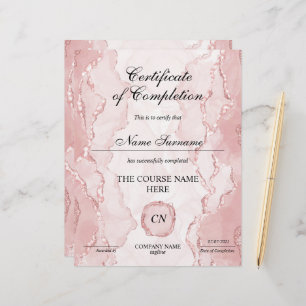 Lámina Finalización del curso de entrega de certificados