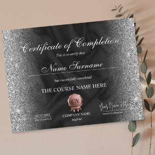 Lámina Finalización del curso de entrega de certificados