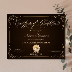 Lámina Finalización del curso de entrega de certificados 