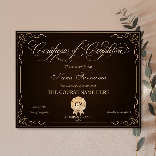 Lámina Finalización del curso de entrega de certificados  (Subido por el creador)