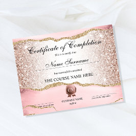 Lámina Finalización del curso de entrega de certificados 