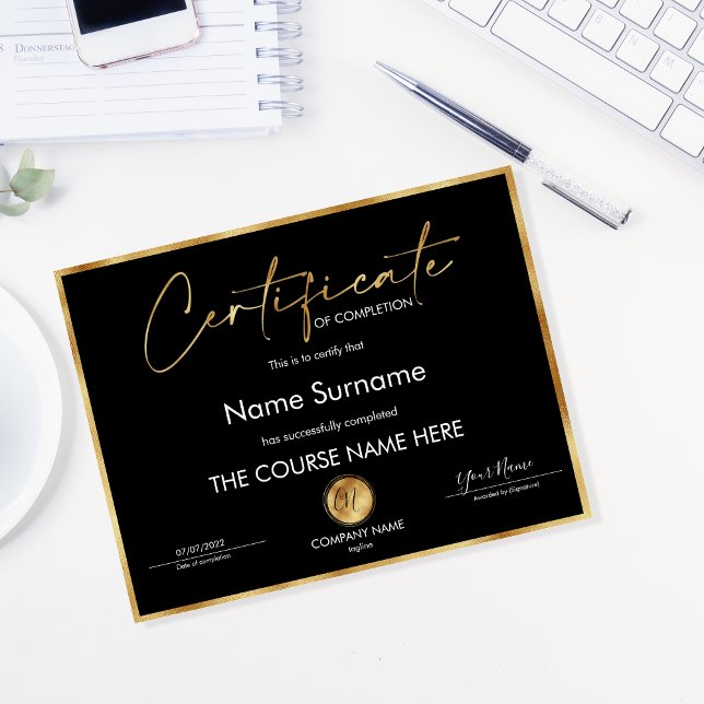 Lámina Finalización del curso de entrega de certificados  (Subido por el creador)