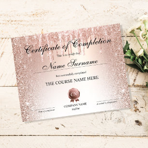 Lámina Finalización del curso de entrega de certificados