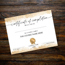 Lámina Finalización del curso de entrega de certificados 