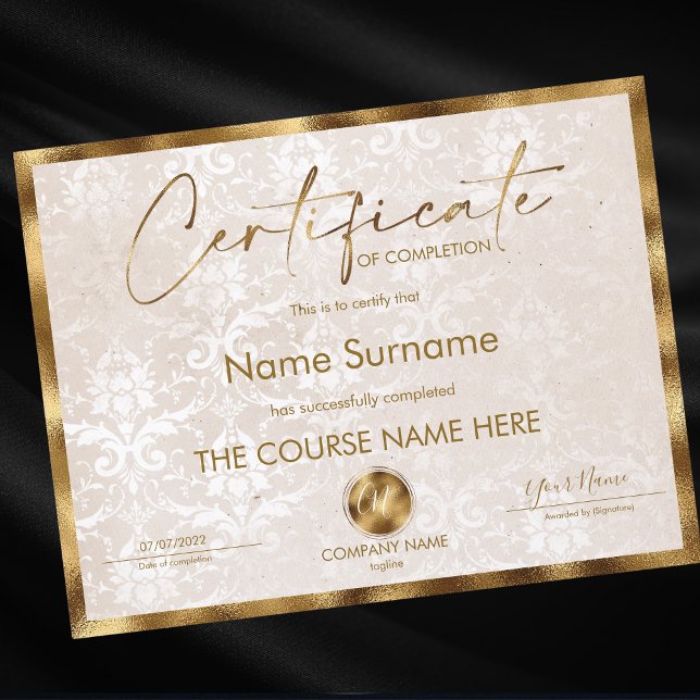 Lámina Finalización del curso de entrega de certificados  (Subido por el creador)