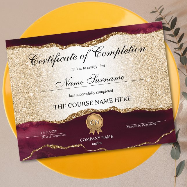 Lámina Finalización del curso de entrega de certificados  (Subido por el creador)