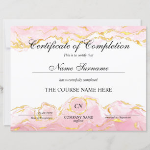 Lámina Finalización del curso de entrega de certificados 