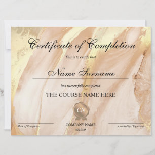 Lámina Finalización del curso de entrega de certificados 