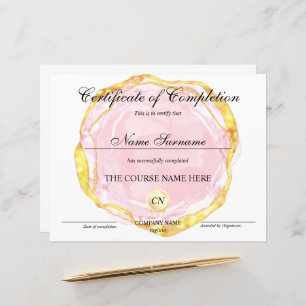 Lámina Finalización del curso de entrega de certificados 