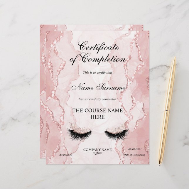 Lámina Finalización del curso de entrega de certificados  (Anverso/Reverso In Situ)