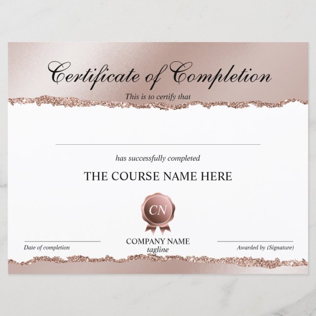 Lámina Finalización del curso de entrega de certificados  (Anverso)