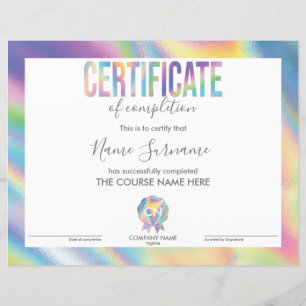 Lámina Finalización del curso de entrega de certificados 