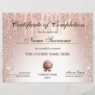 Lámina Finalización del curso de entrega de certificados