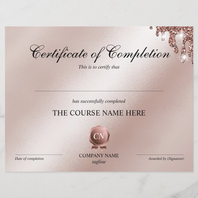 Lámina Finalización del curso de entrega de certificados  (Anverso)