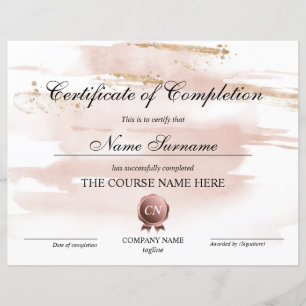 Lámina Finalización del curso de entrega de certificados 