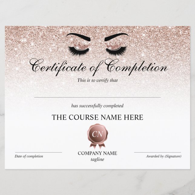 Lámina Finalización del curso de entrega de certificados  (Anverso)