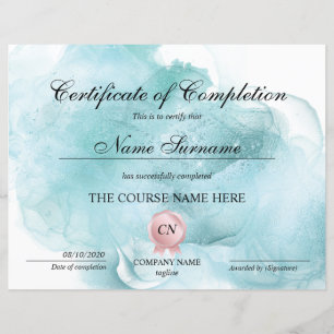 Lámina Finalización del curso de entrega de certificados 